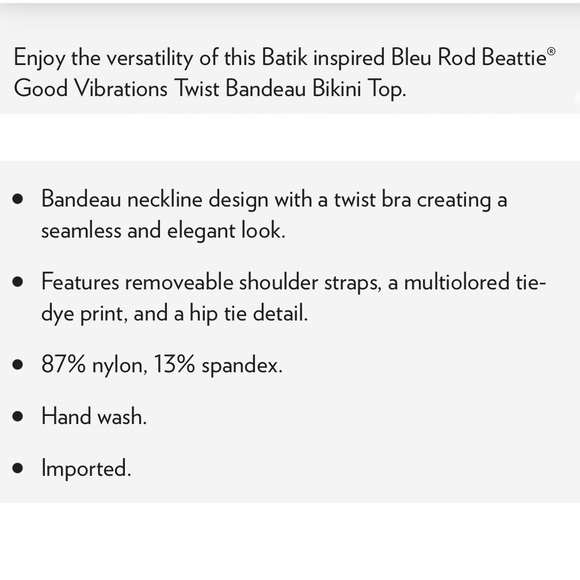 Bleu Rod Beattie Good Vibration Tankini - Picture 13 of 13